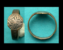Ring, Medieval, Ladies, Star Intaglio, ca. 15th-16th Cent